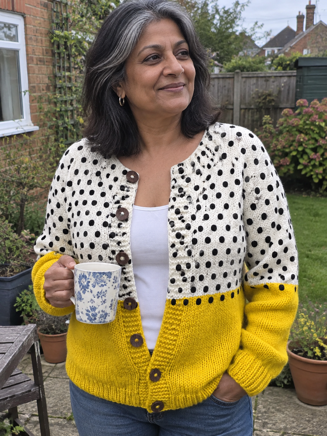 AI-generated cardigan styling inspiration