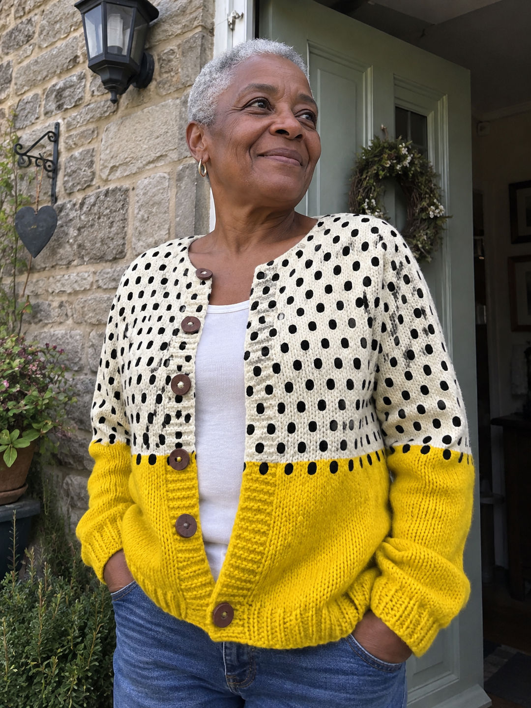 AI-generated cardigan styling inspiration