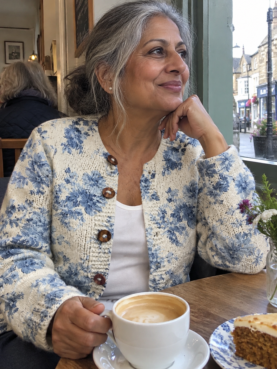 AI-generated cardigan styling inspiration